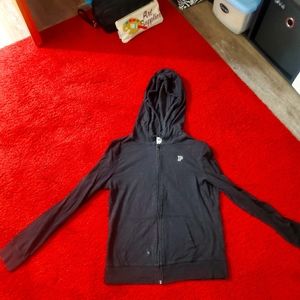 PINK zip up long-sleeved hoodie